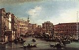 Francesco Guardi Canvas Paintings - The Rialto Bridge with the Palazzo dei Camerlenghi